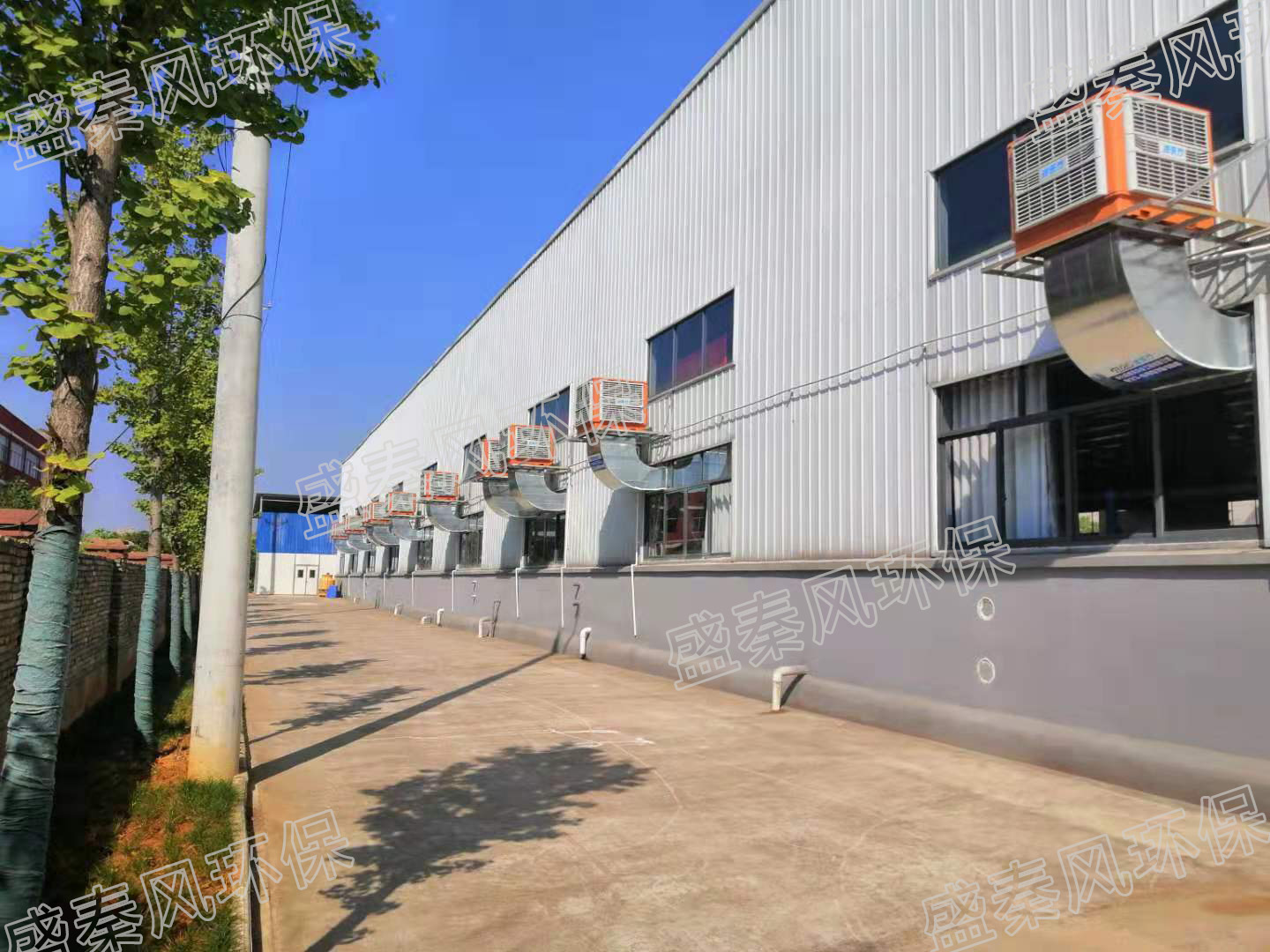 湖北赤壁某電器廠環(huán)?？照{(diào)通風(fēng)降溫工程