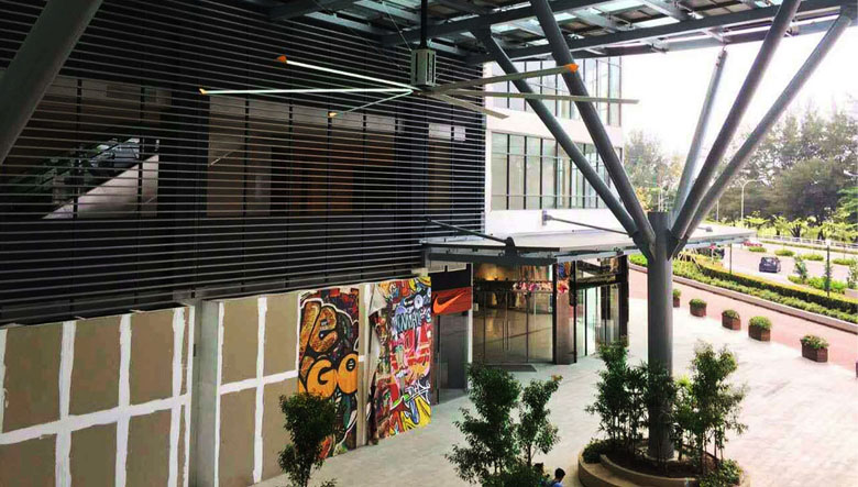 商業(yè)中心通風(fēng)降溫扇機組合案例